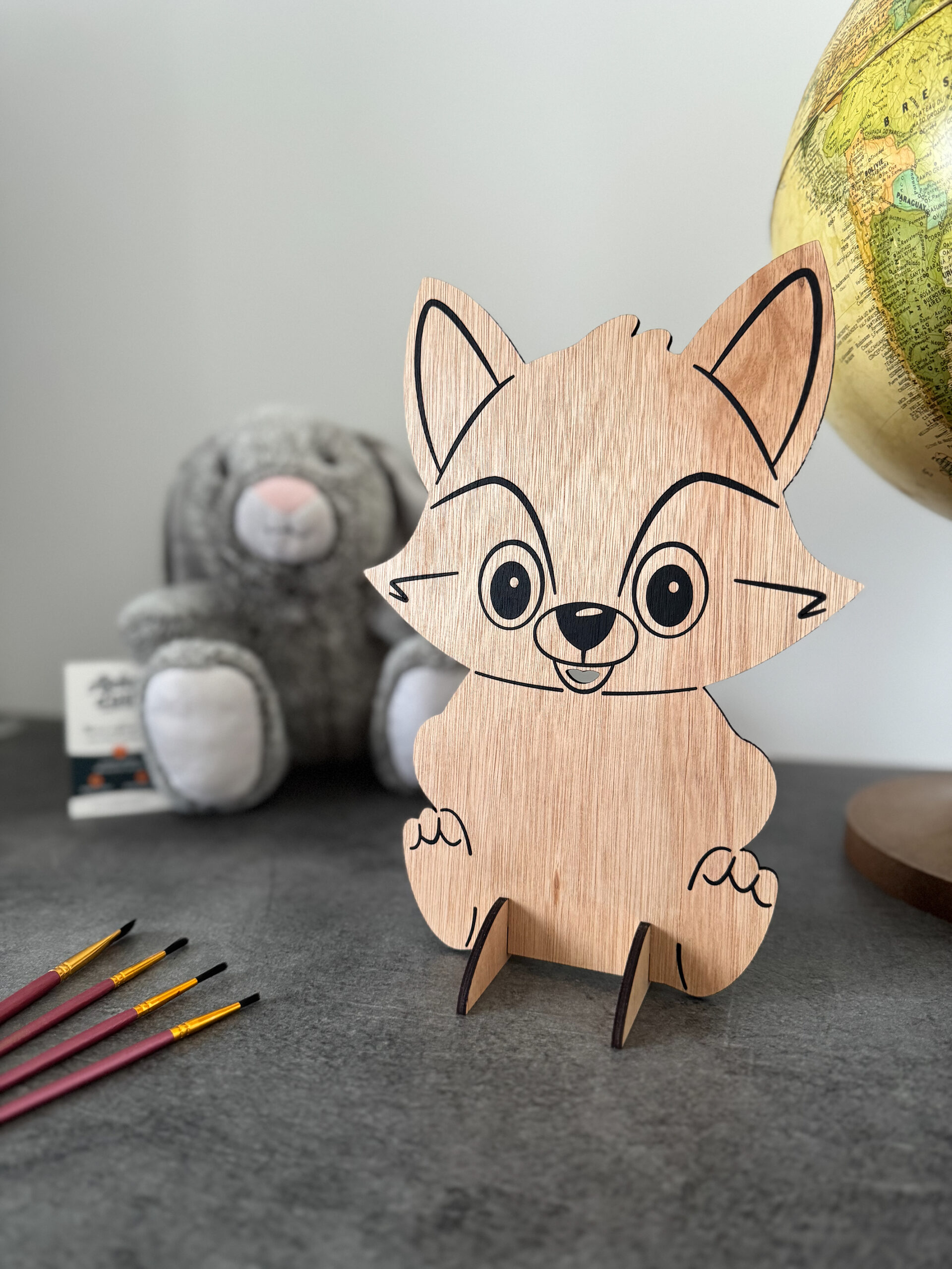 Cadeaux de naissance en bois – Renard
