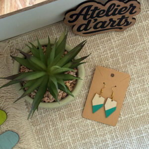 Boucles d’oreilles Polygone Océan