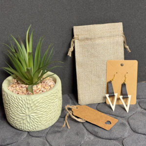 Boucles d’oreilles Triade Grisée